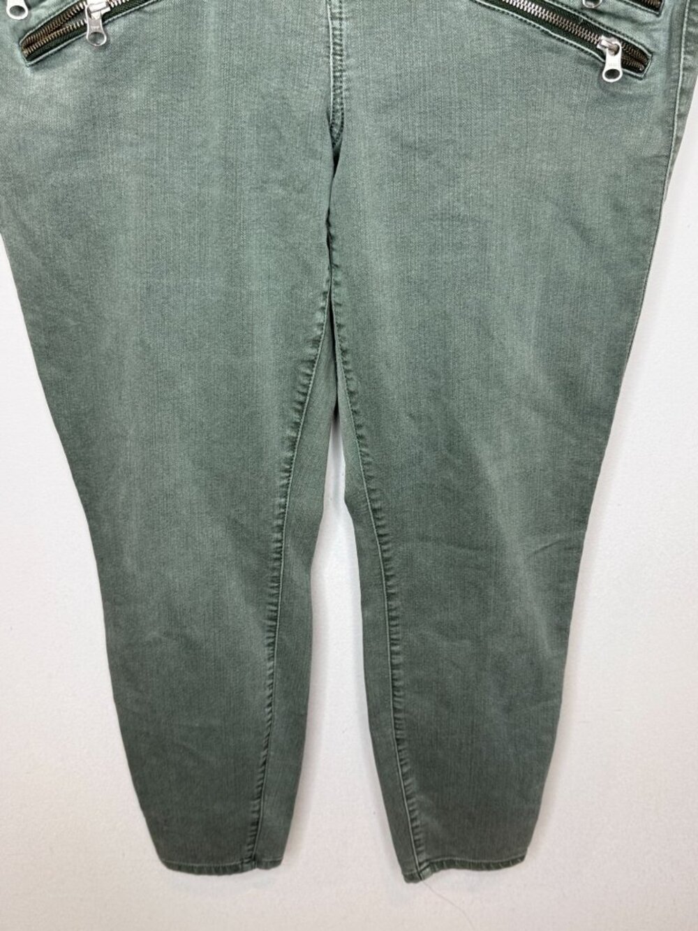 Torrid Jegging Jeans Womens 18R Green Zip Pocket Stretch Skinny High Rise - Picture 4 of 14
